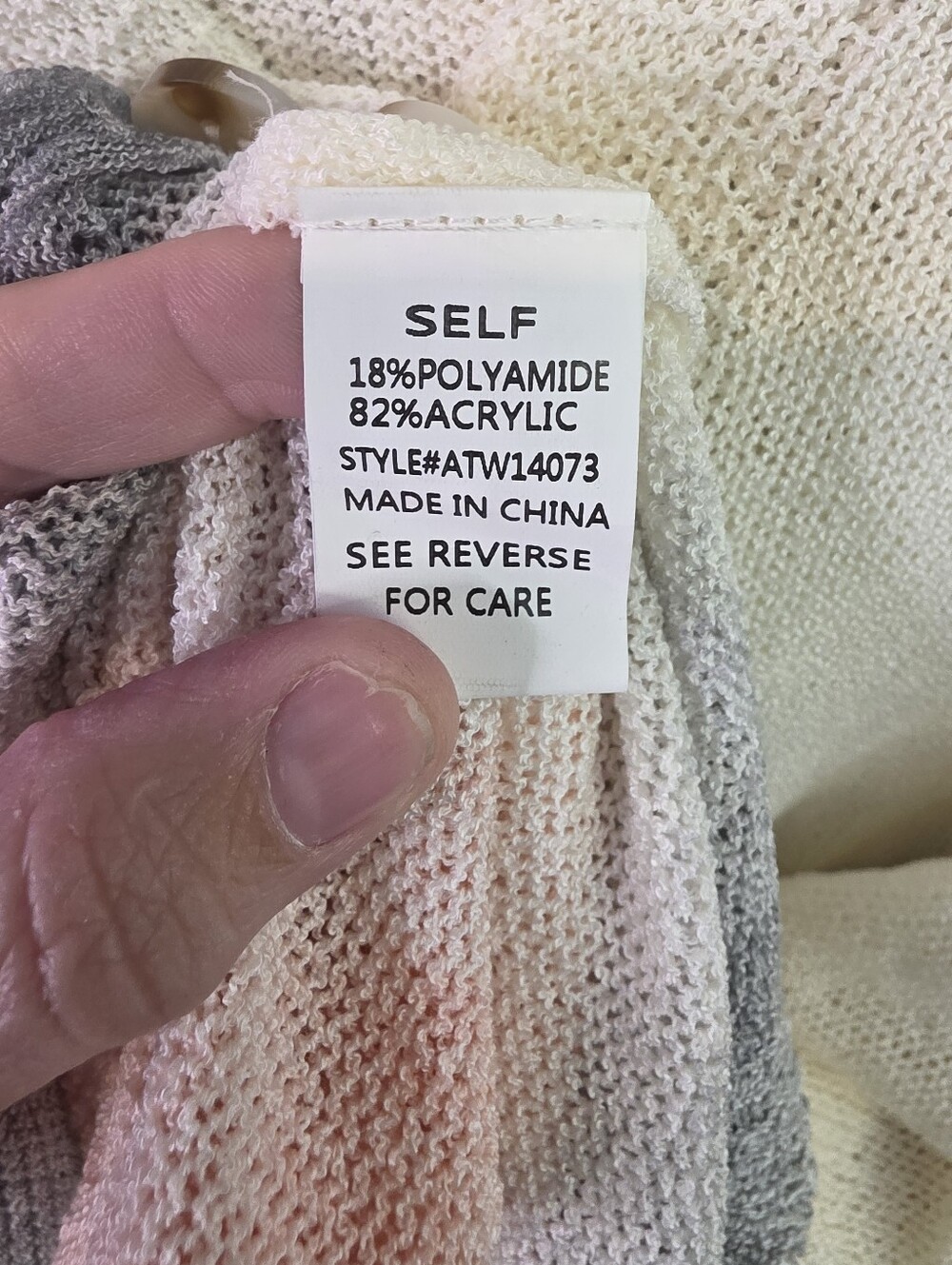 ANDTHEWHY M/L Boho Distressed Ombre Hooded Sweater Oversized Toggle Knit Top - Picture 5 of 5